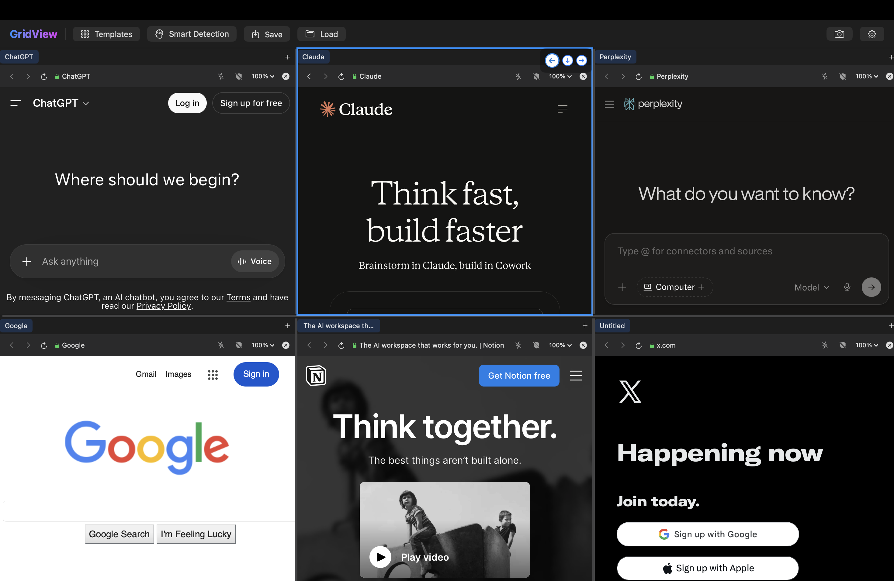 GridView Pro workspace interface